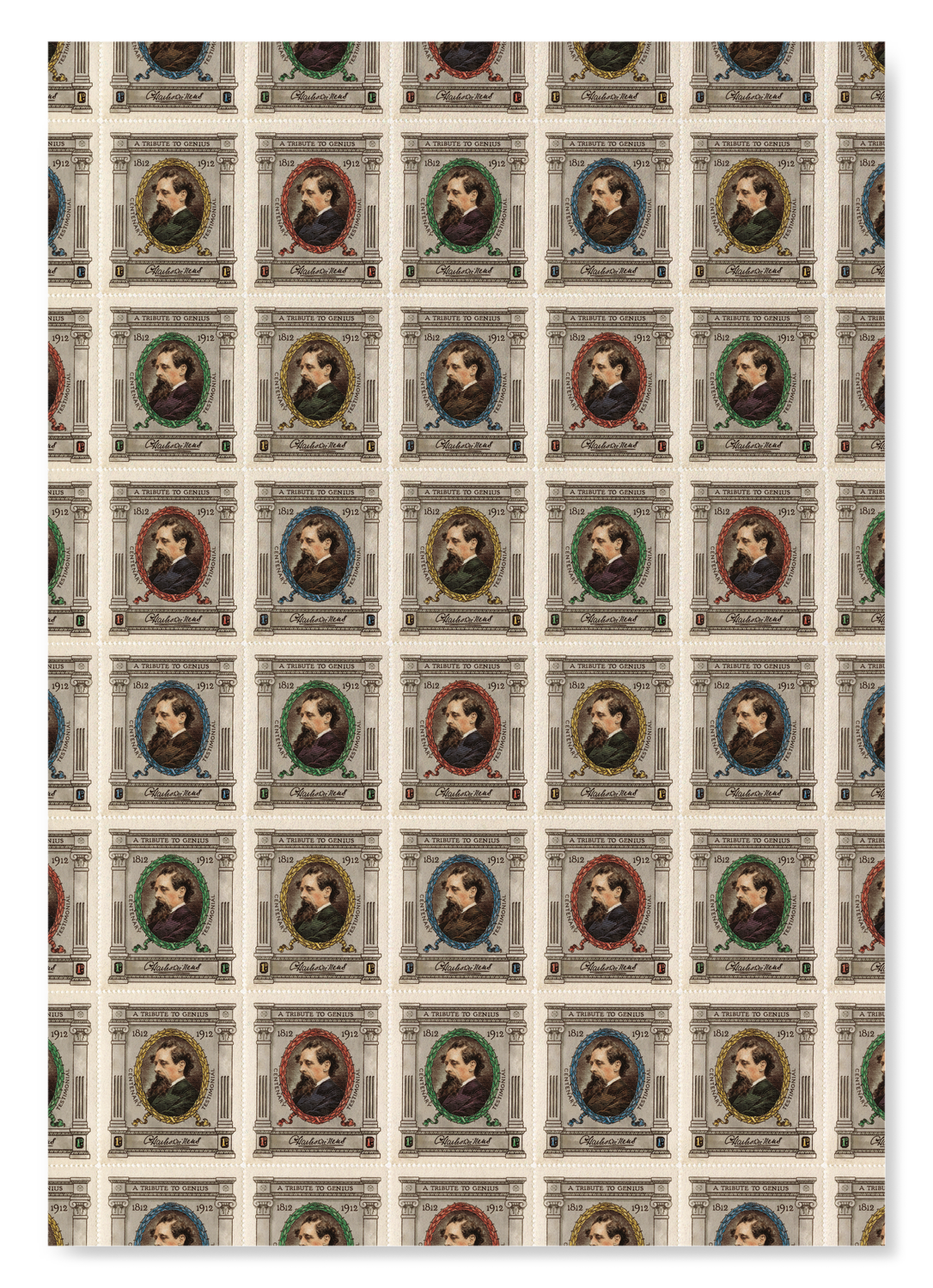 DICKENS CENTENARY STAMP (1912): Painting Art Print