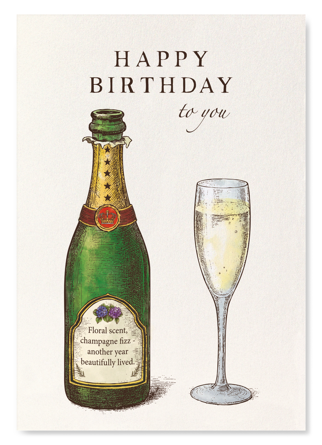 GARDENING BIRTHDAY CHAMPAGNE: Victorian Art Print