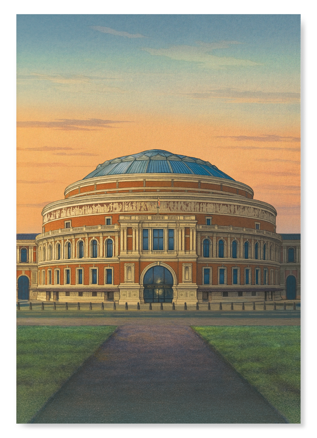 SUNRISE AT ROYAL ALBERT HALL: Painting Art Print