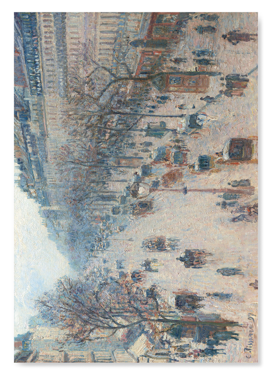 THE BOULEVARD MONTMARTRE ON A WINTER MORNING (1897): Painting Art Print