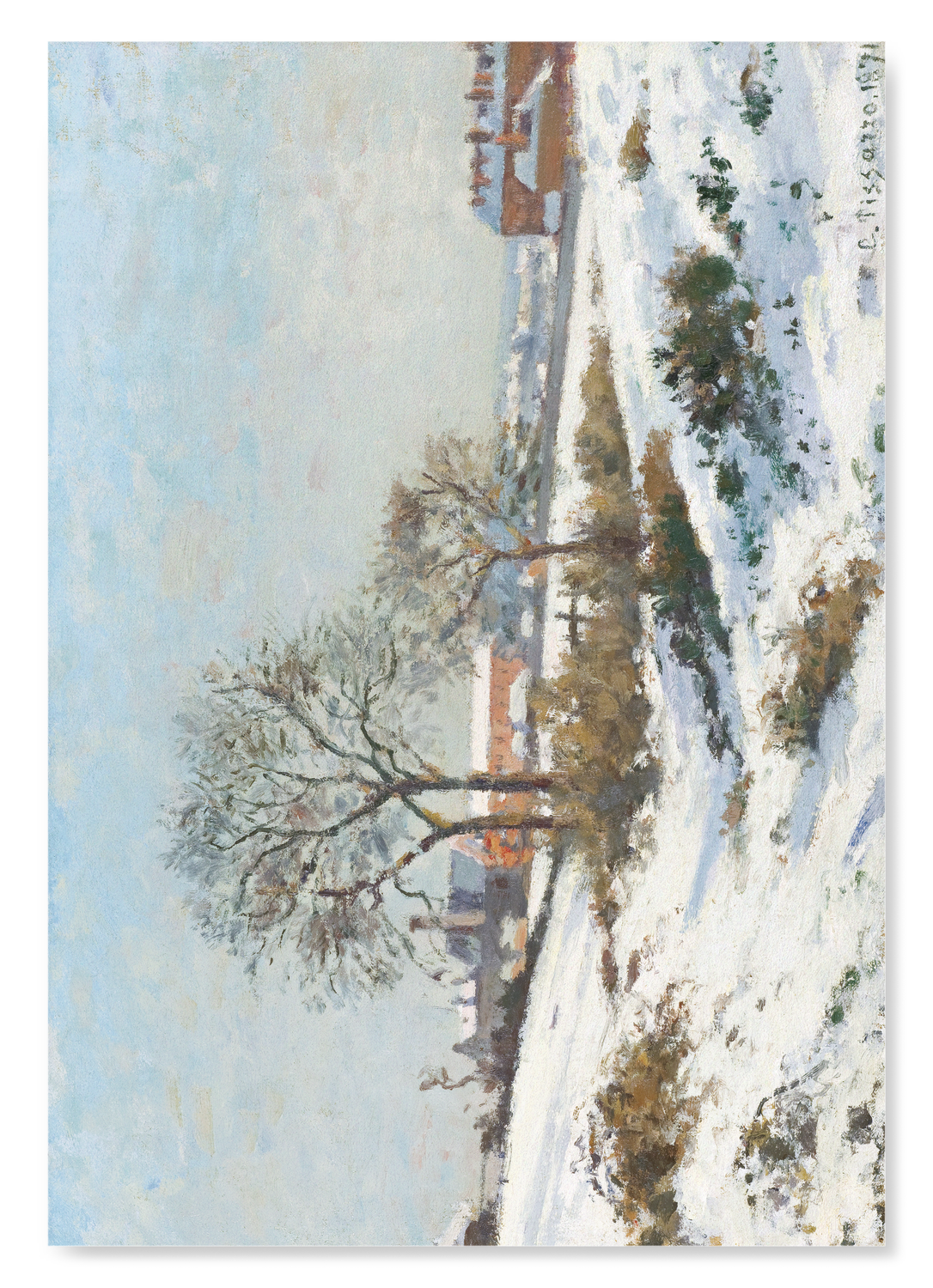 SNOWY LANDSCAPE AT SOUTH NORWOOD (1871): Painting Art Print