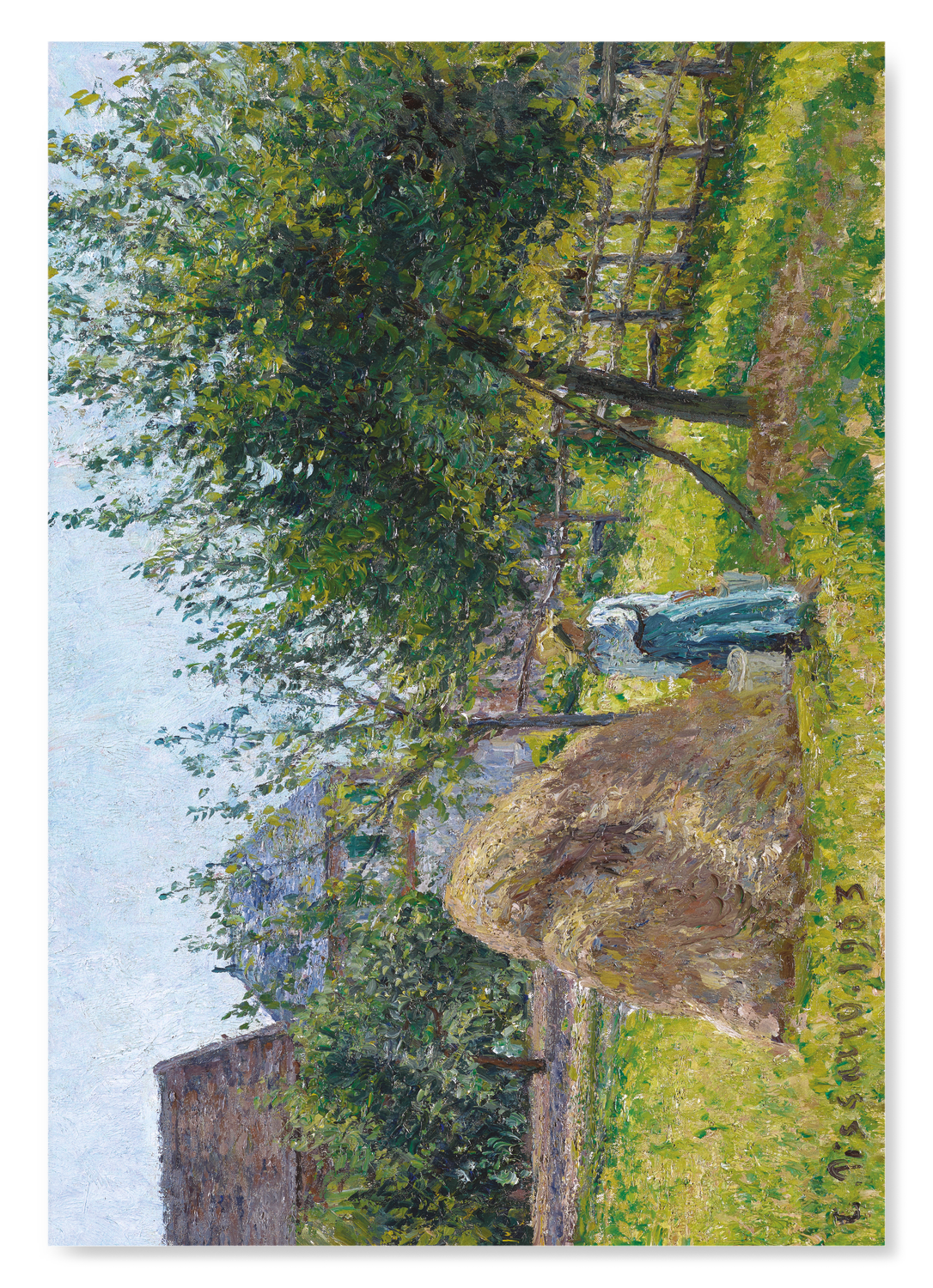 APPLE TREES IN ERAGNY, SUNNY MORNING (1903): Painting Art Print