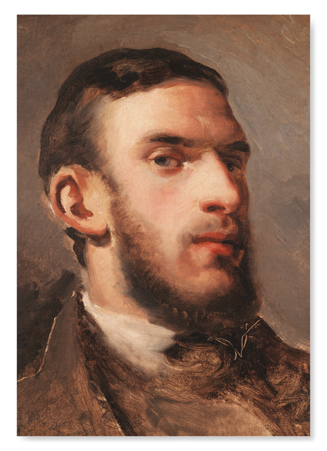 CAMILLE PISSARRO SELF-PORTRAIT (1857–1858): Painting Art Print