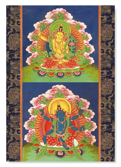 FRONT COVER OF A BUDDHIST MANUSCRIPT: Painting Art Print