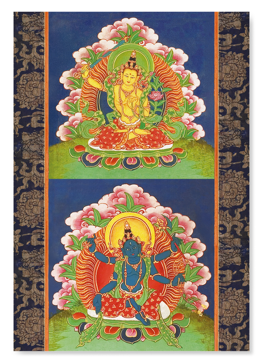 FRONT COVER OF A BUDDHIST MANUSCRIPT: Painting Art Print