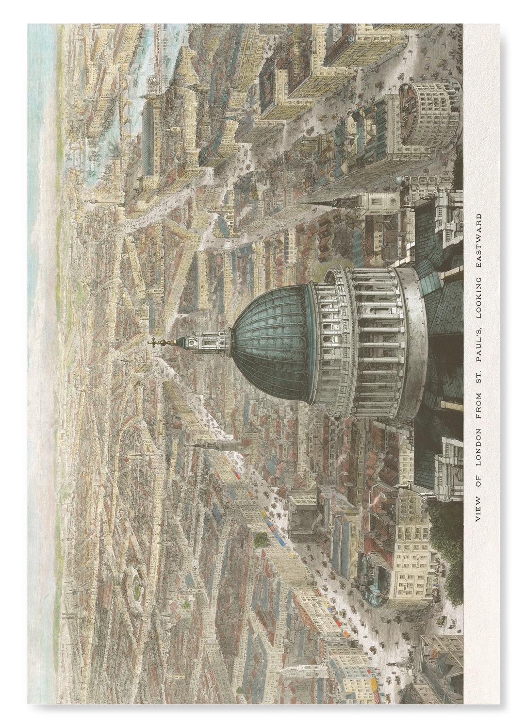 VIEW OF LONDON FROM ST PAUL’S, LOOKING EASTWARD (1892): Painting Art Print