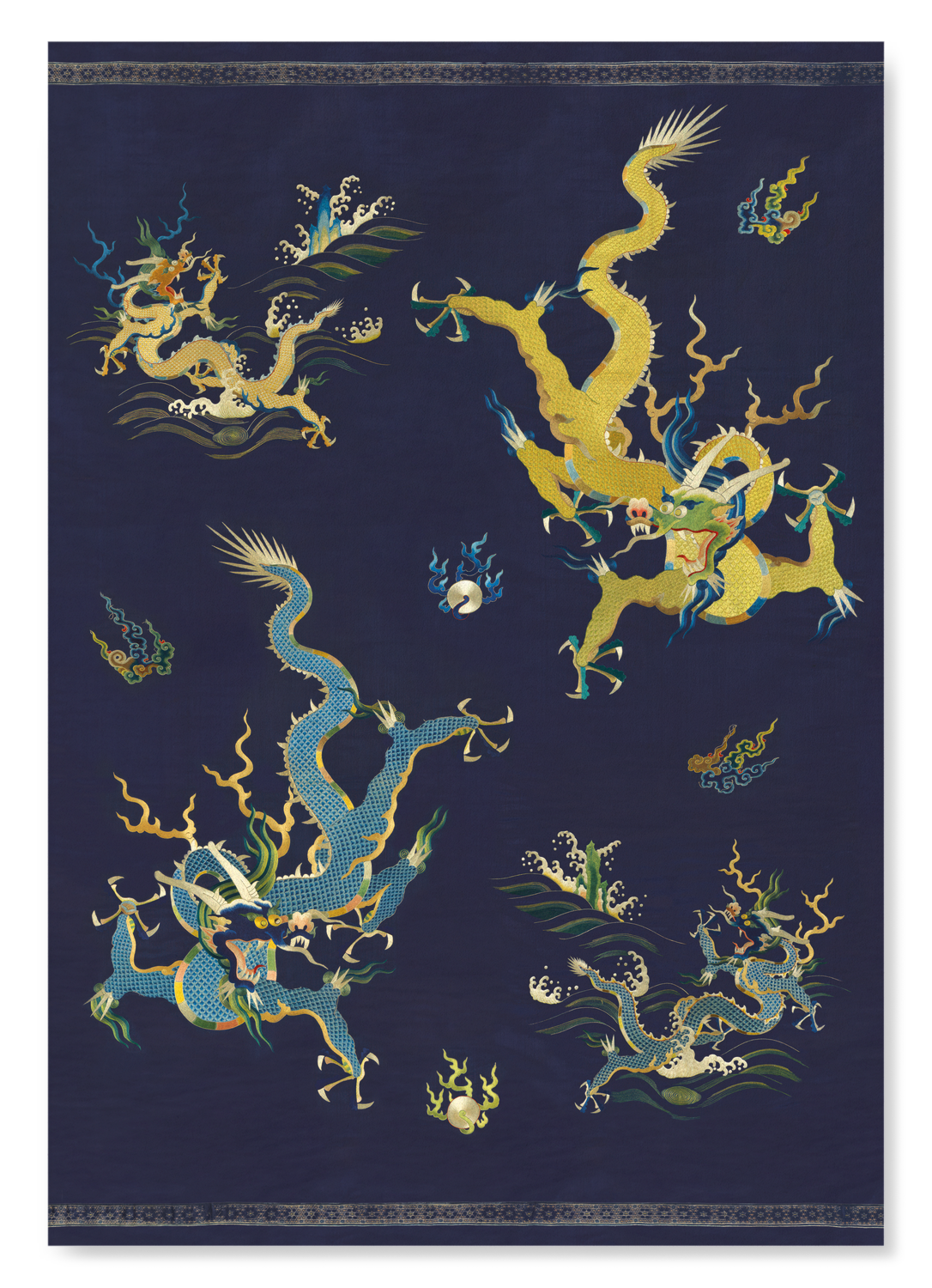 CHAIR STRIP WITH DRAGONS (18TH C): Painting Art Print