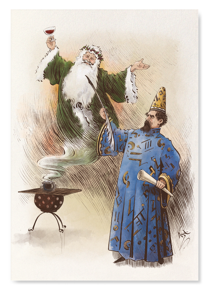 DICKENS THE MAGICIAN (1880): Watercolour Art Print