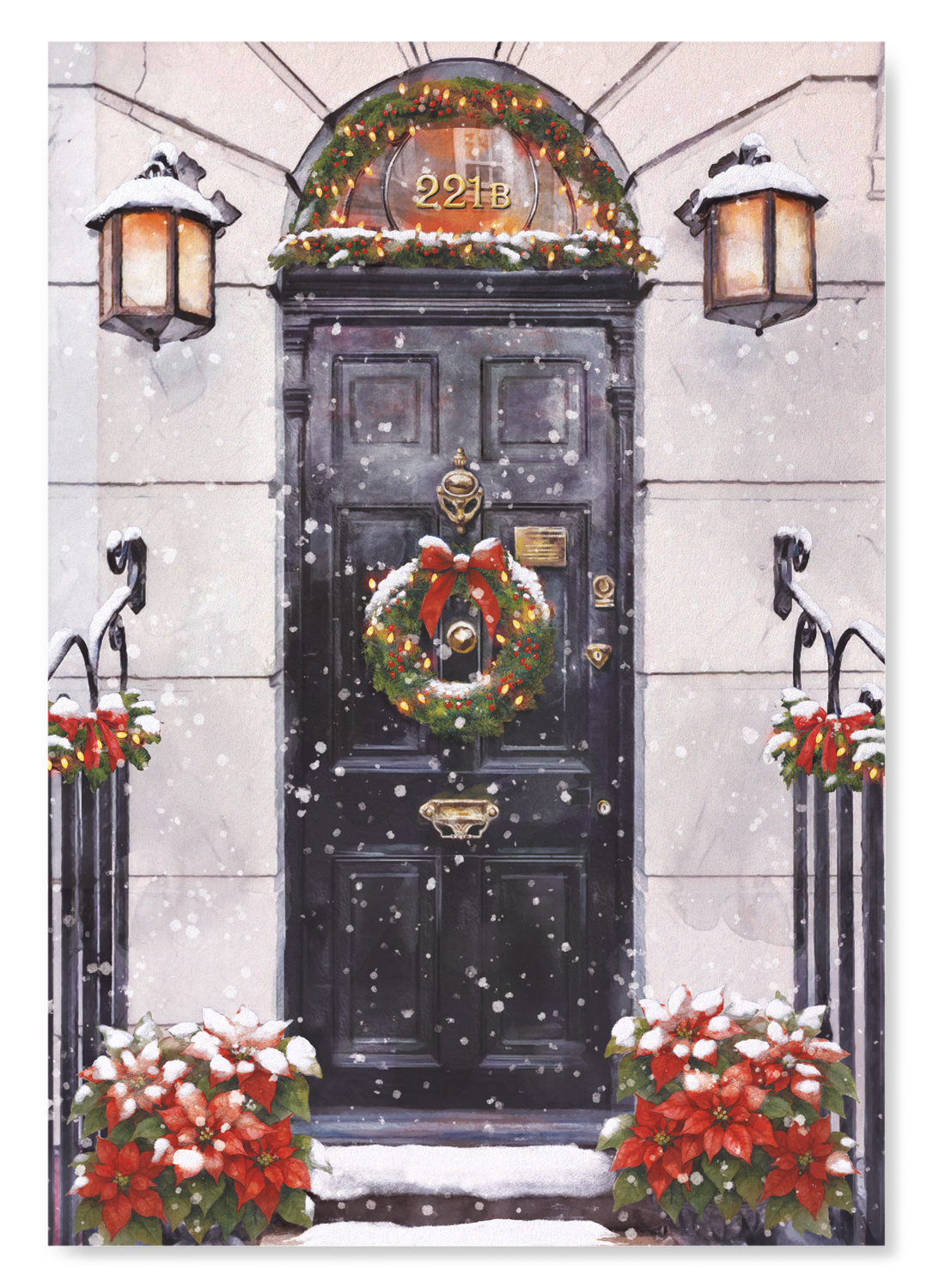CHRISTMAS AT 221B BAKER STREET DAY: Watercolour Art Print