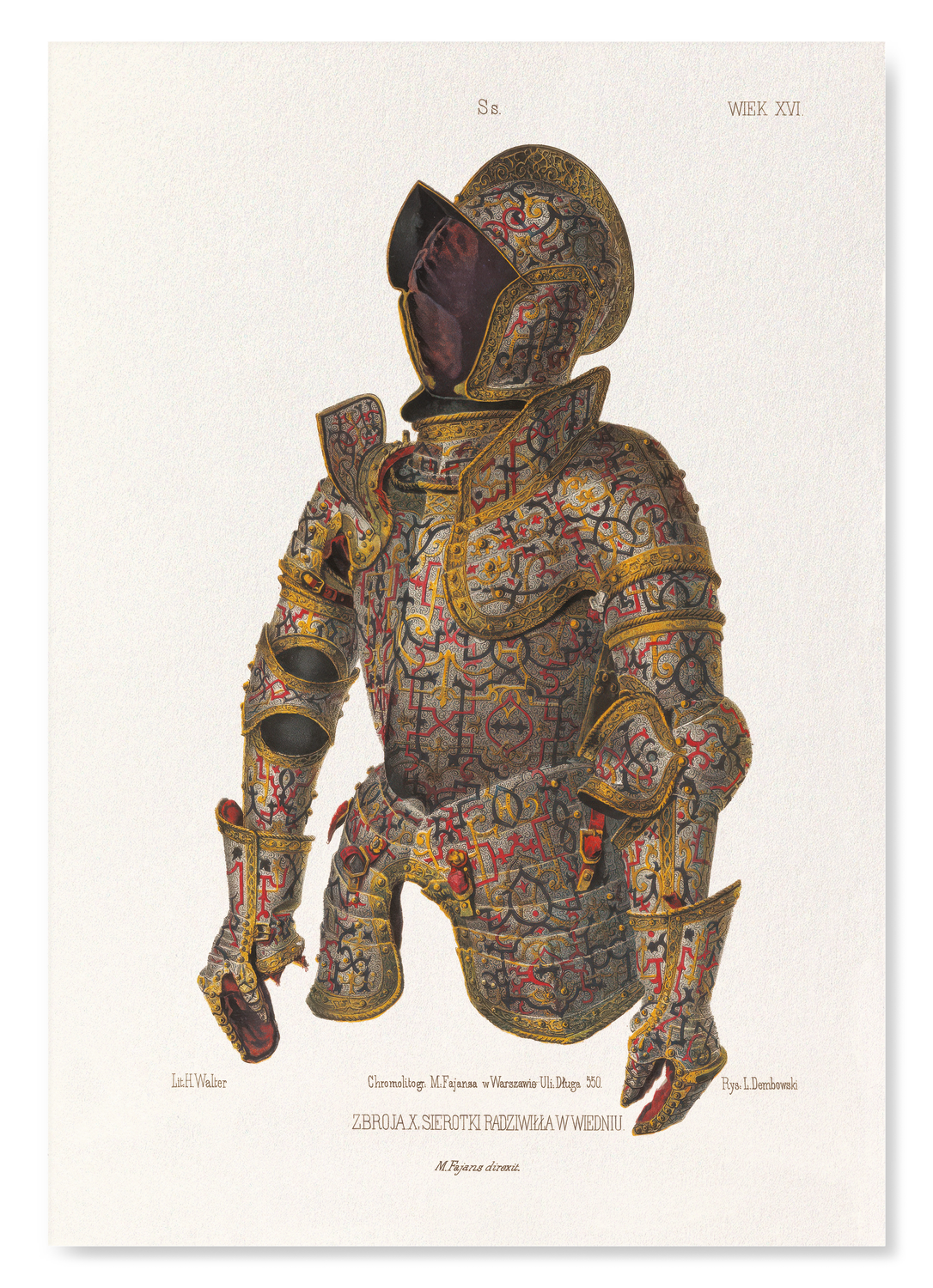RADZIWIŁŁ THE BLACK - CEREMONIAL ARMOUR STUDY (1855–1869): Painting Art Print