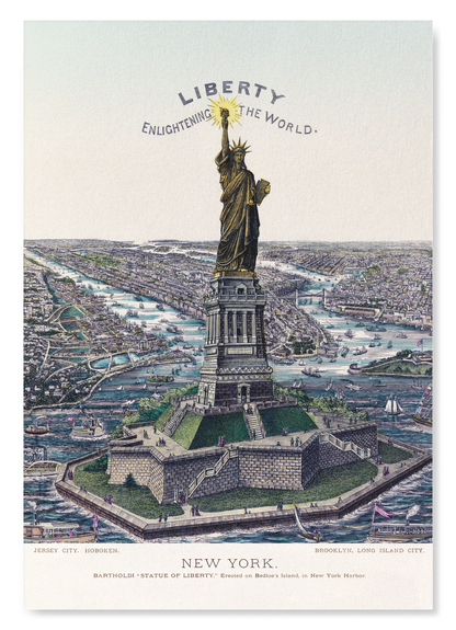 STATUE OF LIBERTY ON BEDLOE'S ISLAND (1885): Painting Art Print