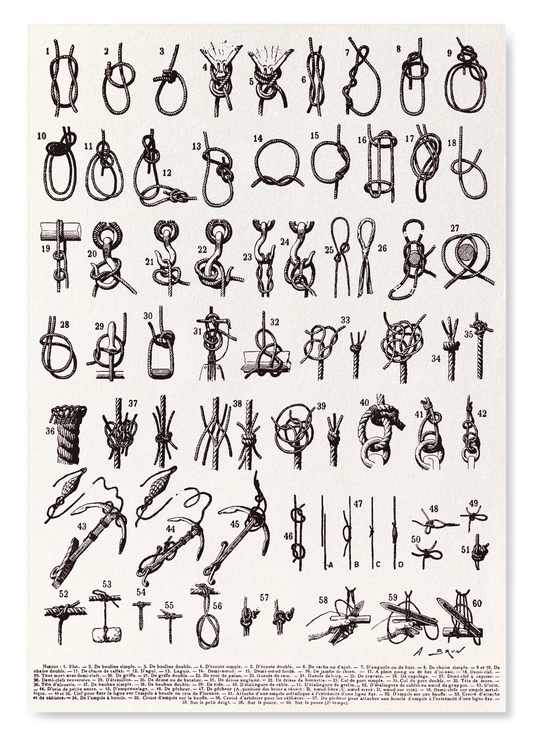TYPES DE NŒUDS (1909): Painting Art Print