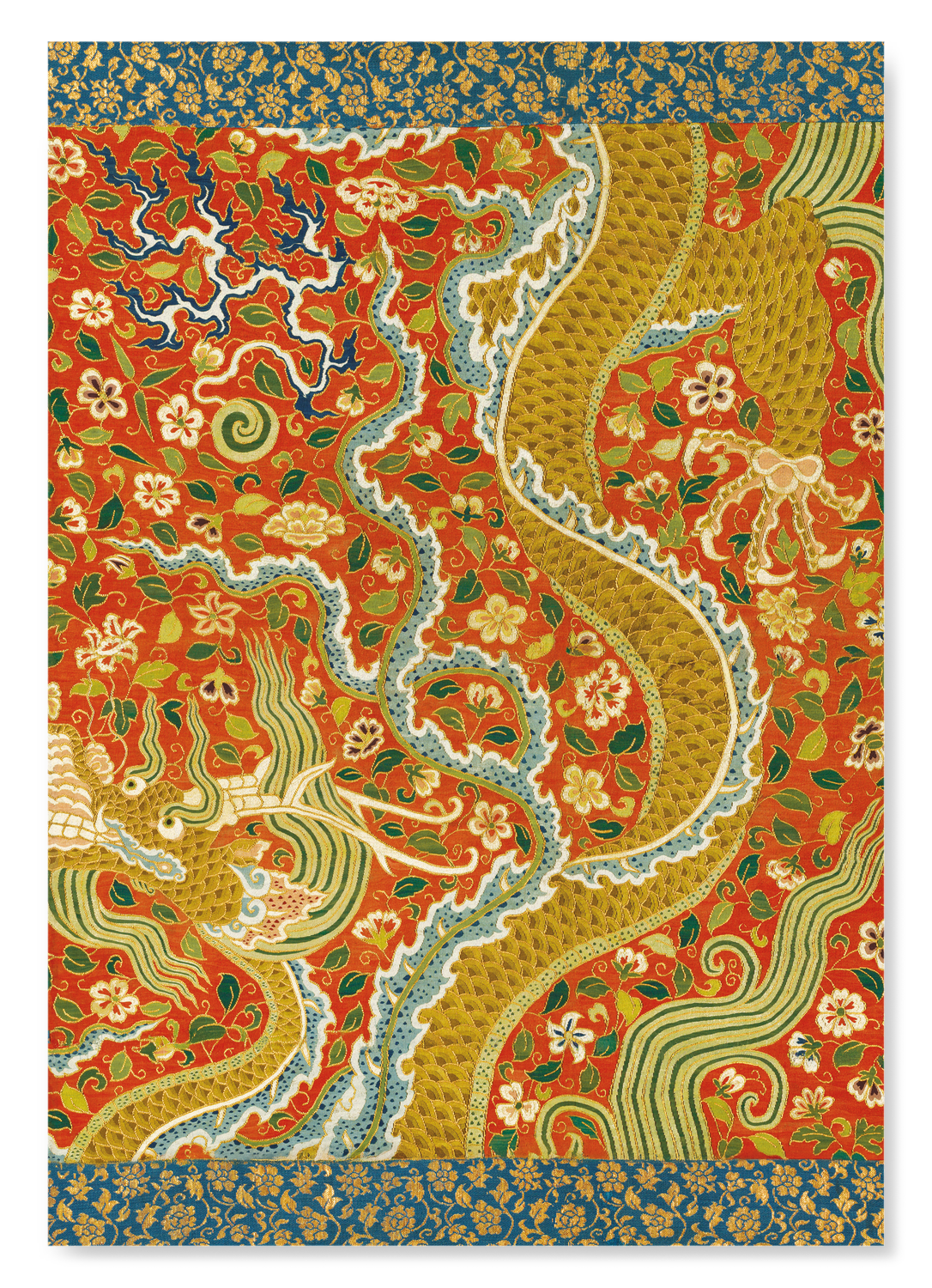 DAIS ORNÉ D’UN DRAGON PARMI LES FLEURS (12E–15E S.): Painting Art Print