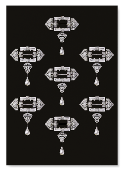 BROCHE CARTIER SUR FOND NOIR (1924): Photo Art Print