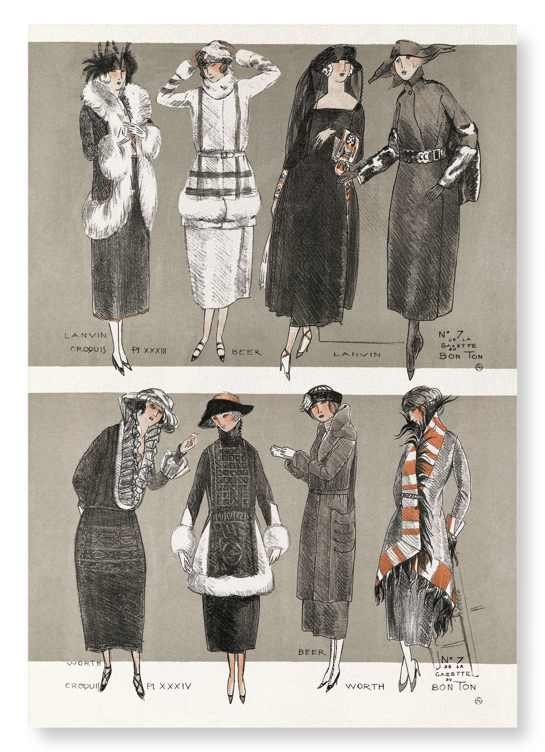 GAZETTE DU BON TON (1920): Vintage Art Print