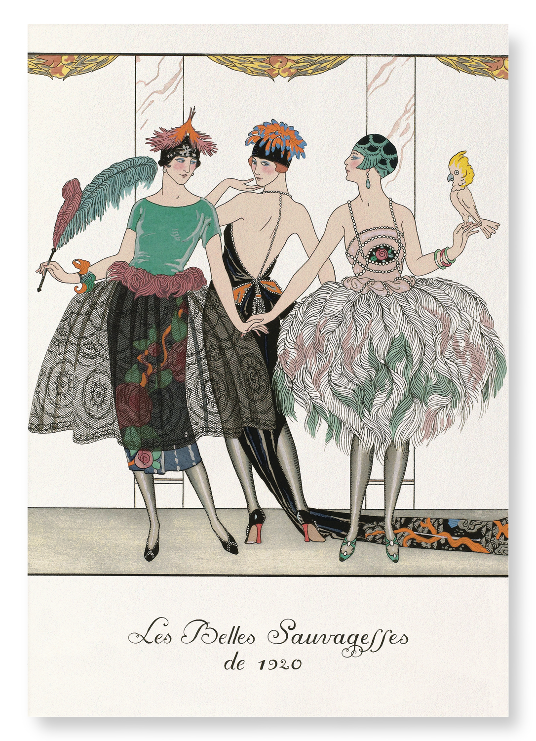 LES BELLES SAUVAGESSES DE 1920: Vintage Art Print