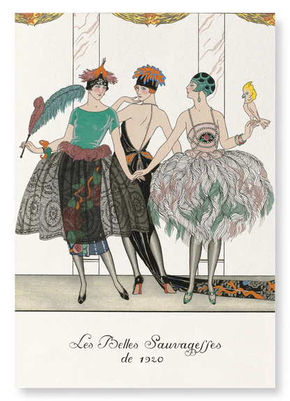 LES BELLES SAUVAGESSES DE 1920: Vintage Art Print