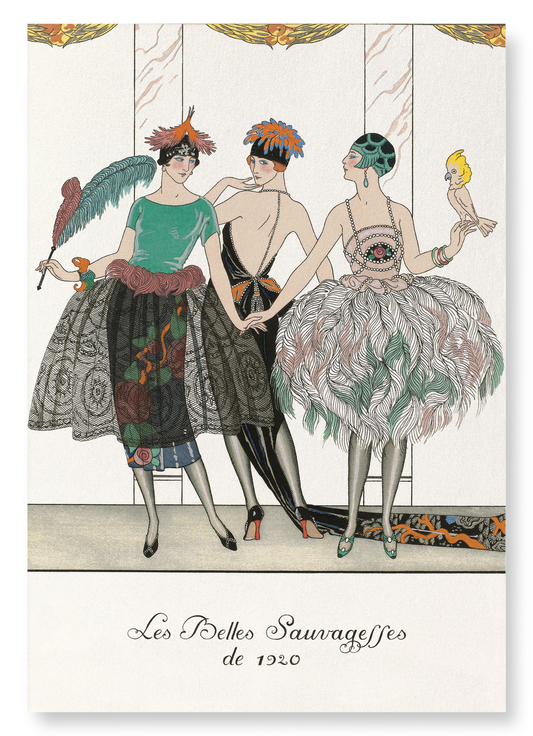 LES BELLES SAUVAGESSES DE 1920: Vintage Art Print