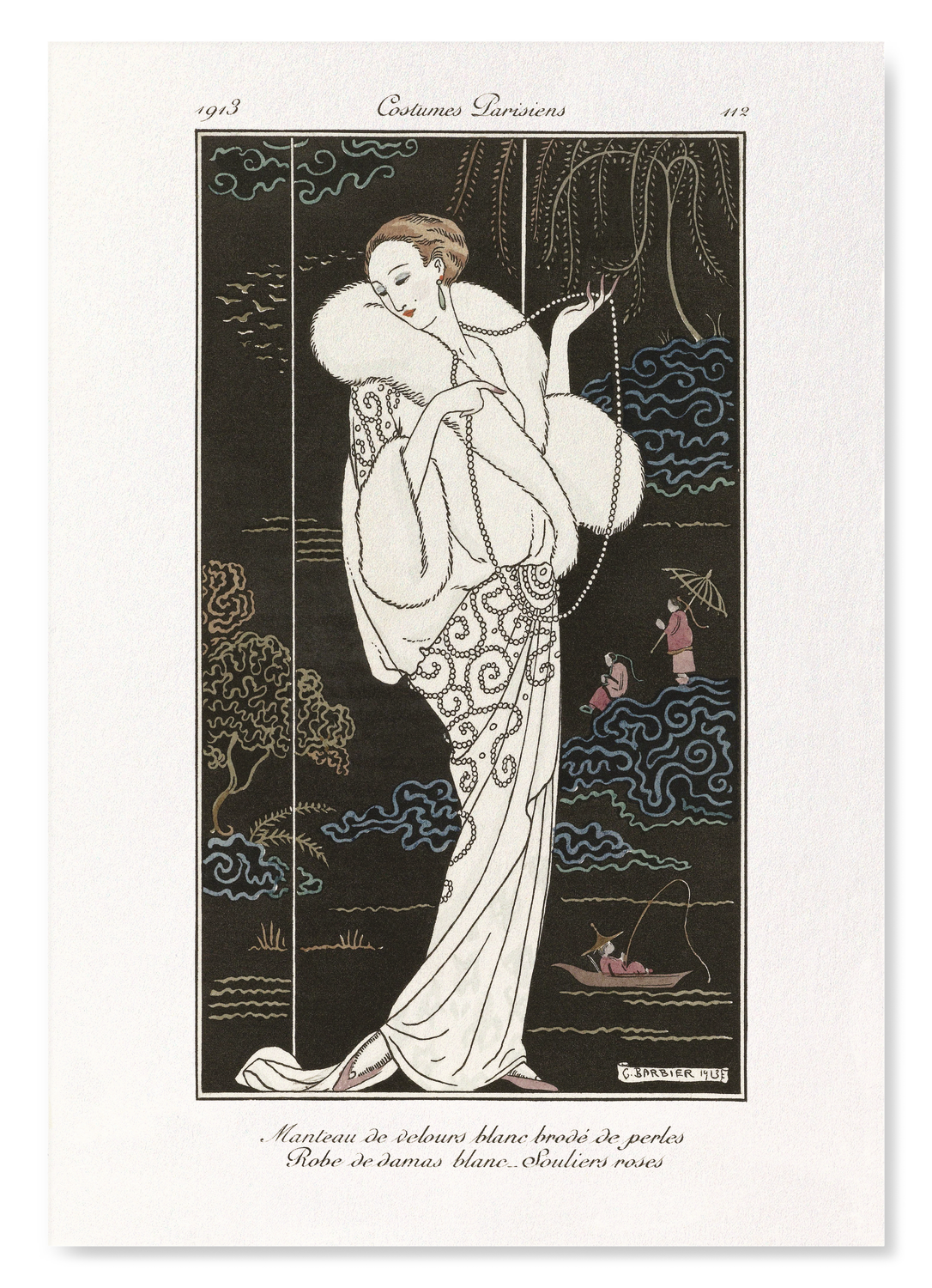 JOURNAL DES DAMES 112 (1913): Vintage Art Print