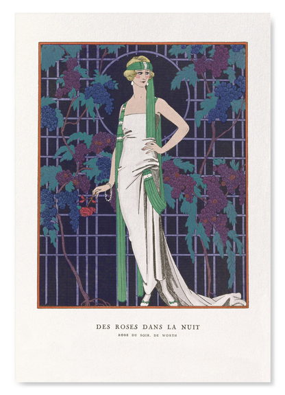 ROBE DU SOIR DE WORTH (1921): Vintage Art Print