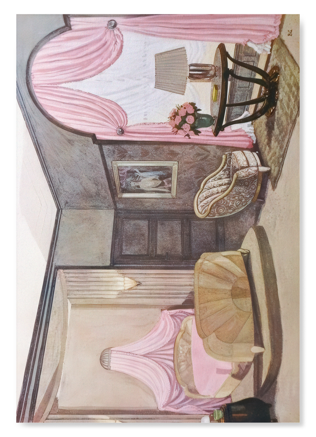PROJET DE CHAMBRE À COUCHER PAR GROULT (C.1920): Vintage Art Print