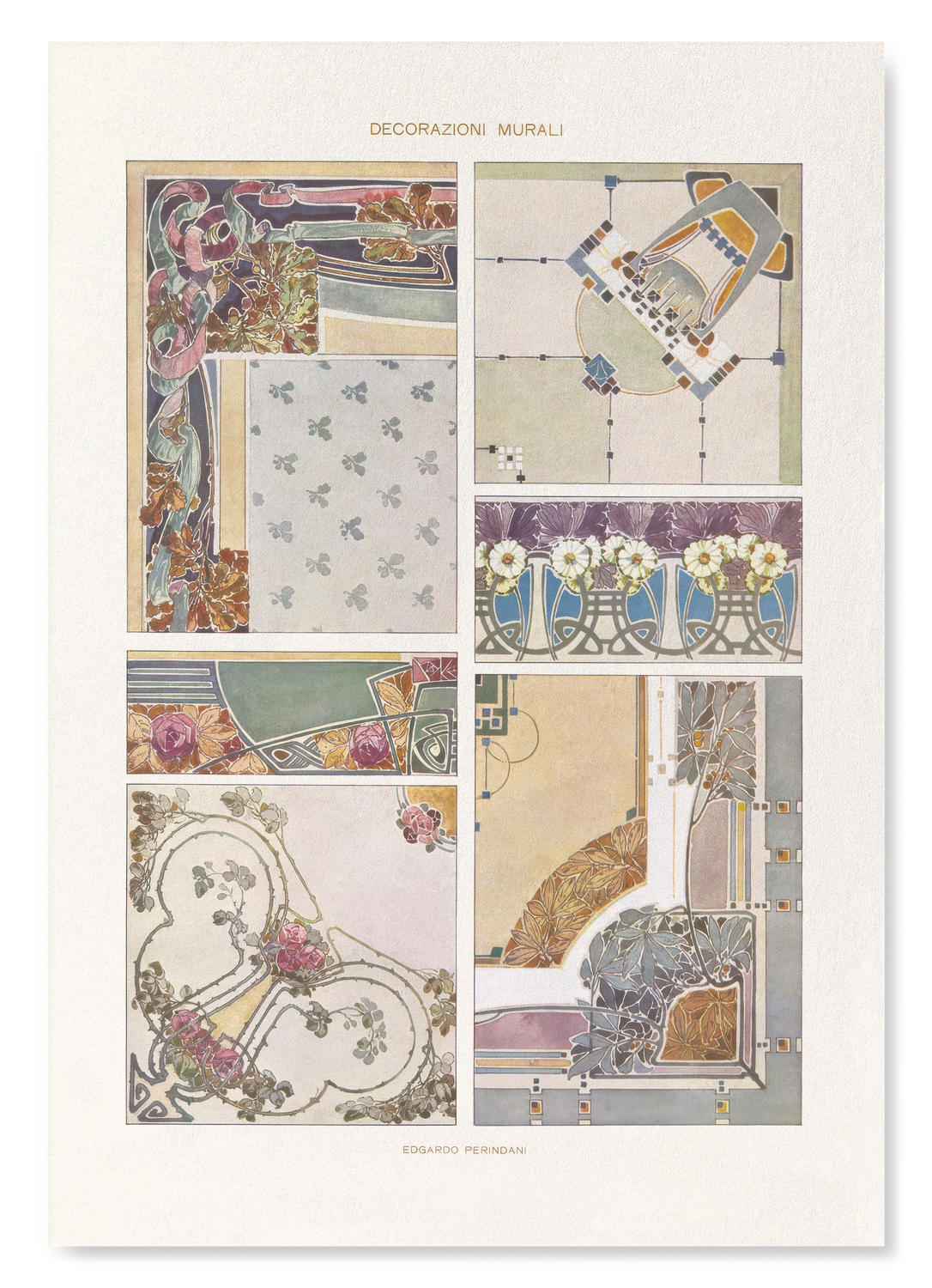 ART DÉCORATIF MODERNE VOL. I - PLANCHE 54 (1910): Vintage Art Print