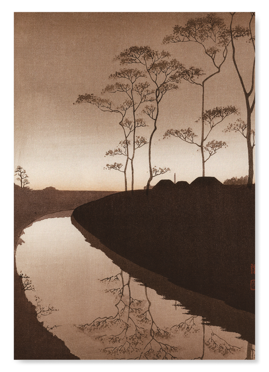 CANAL IN THE MOONLIGHT: Japanese Art Print