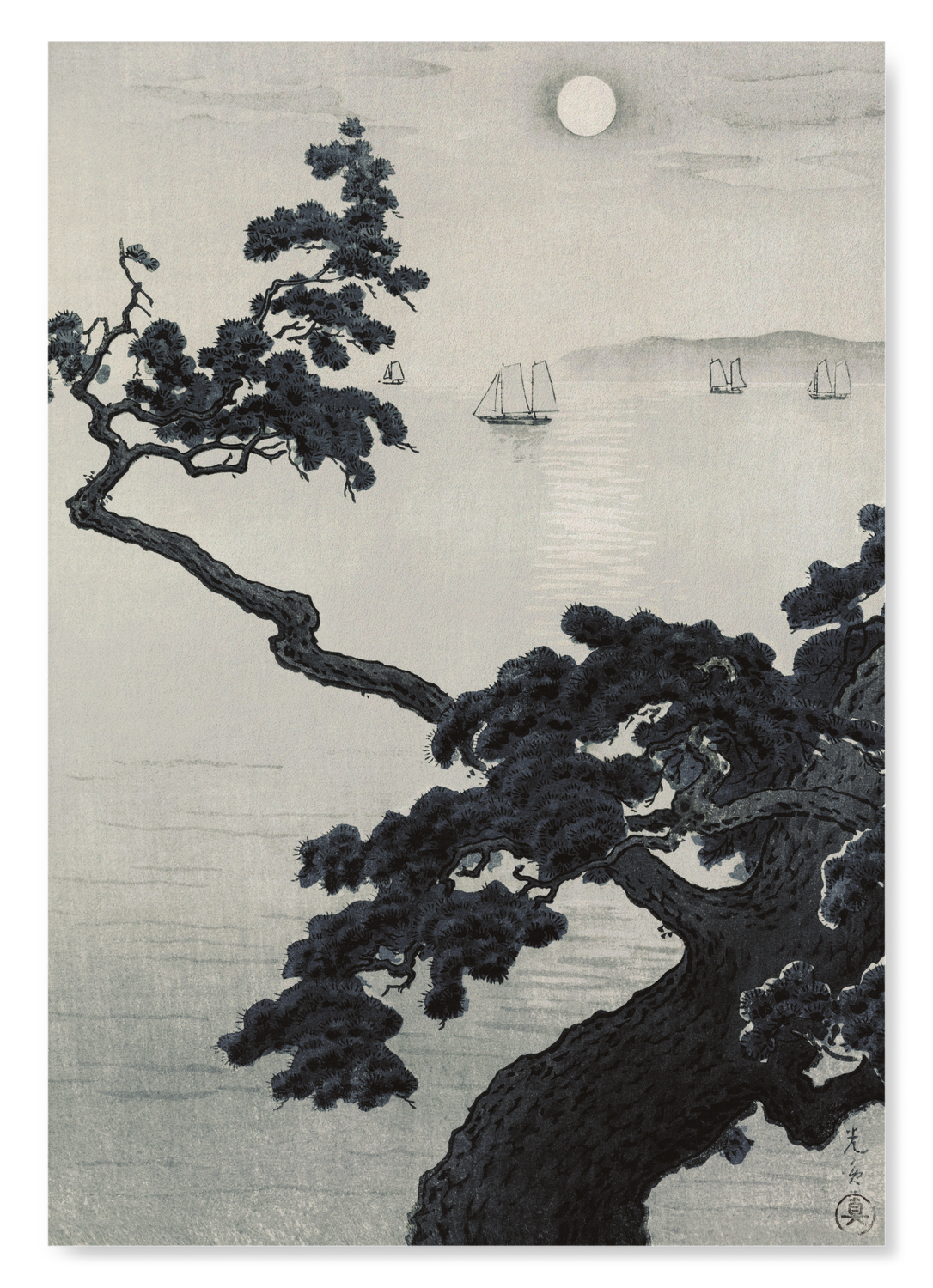 PINE AT AKASHI: Japanese Art Print