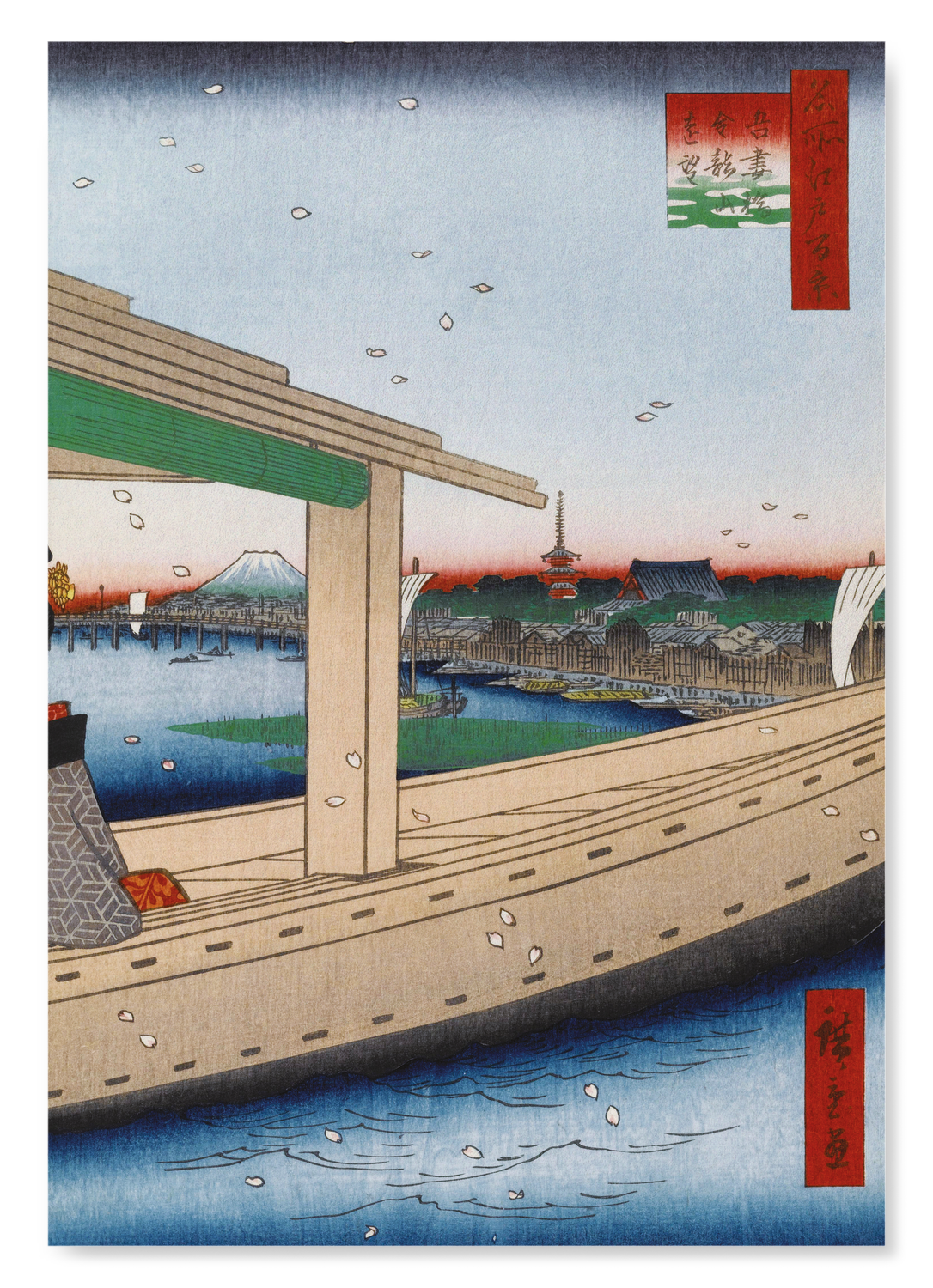 DISTANT VIEW OF KINRYUZAN TEMPLE (1857): Japanese Art Print