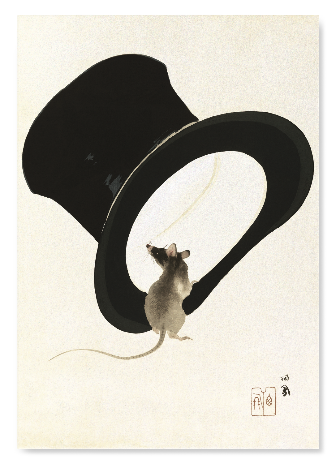 MOUSE AND TOP HAT (1912): Japanese Art Print