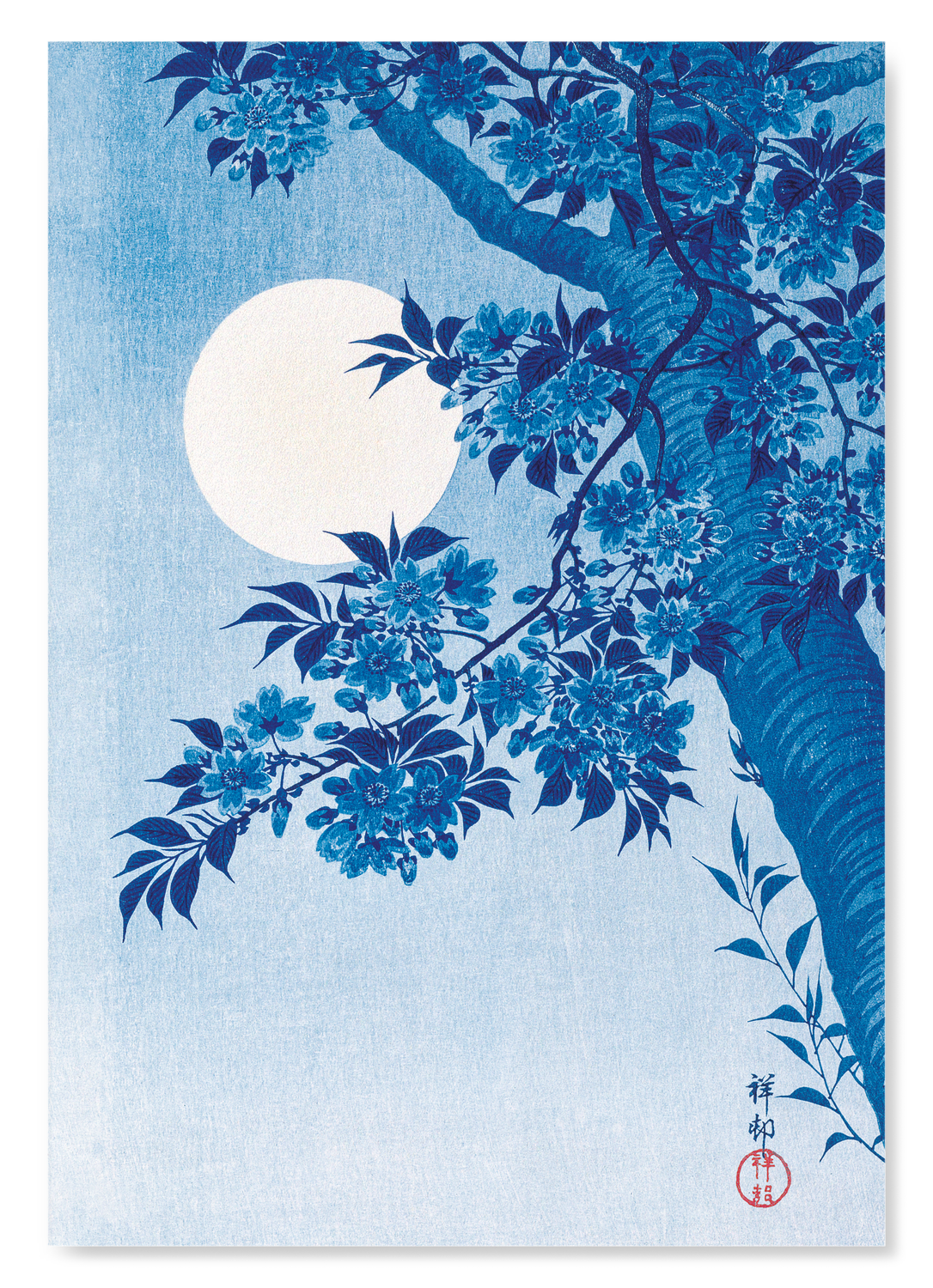 CHERRY BLOSSOMS IN THE MOON (C.1910): Japanese Art Print