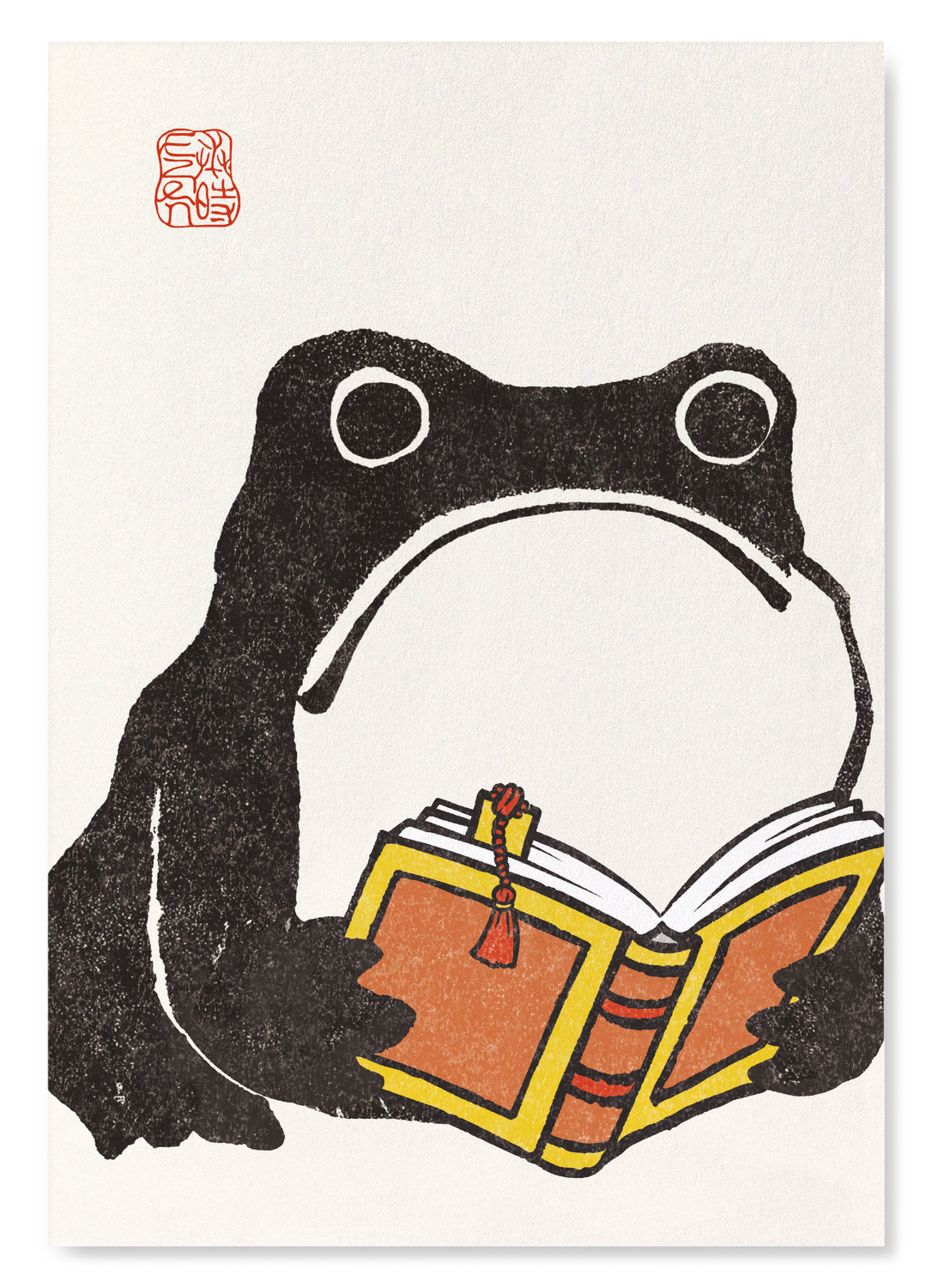 BOOK READING EZEN FROG: Art Print