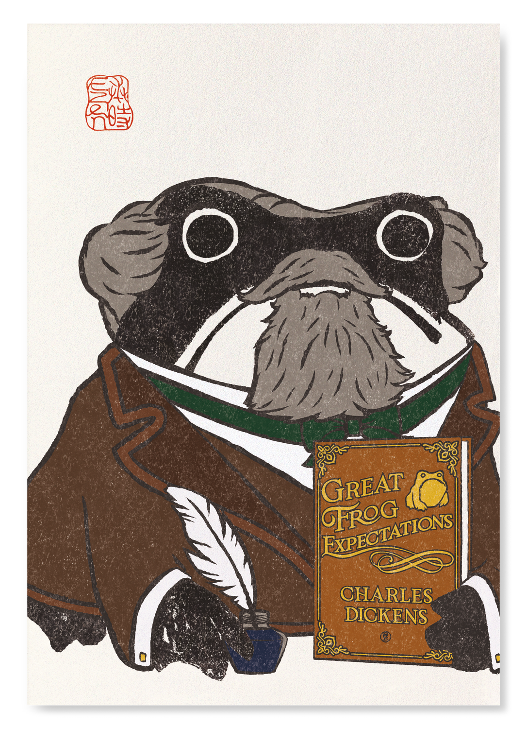 CHARLES DICKENS EZEN FROG: Art Print