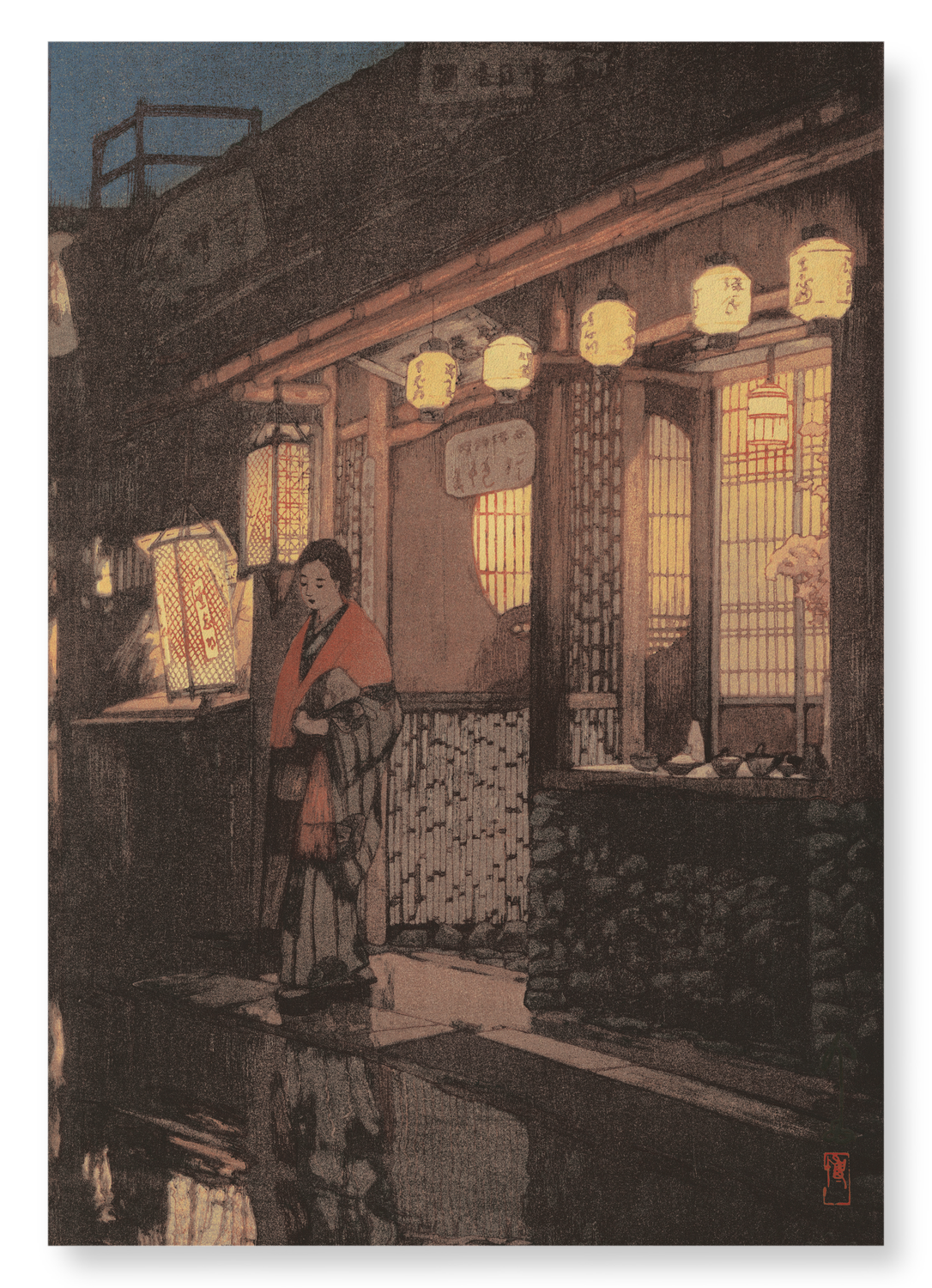 A LITTLE RESTAURANT: Japanese Art Print
