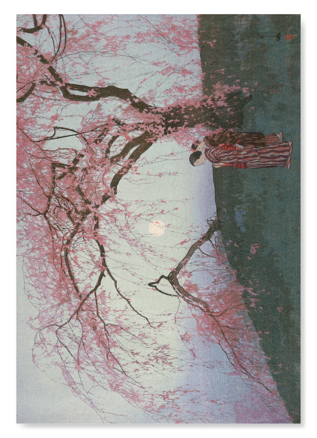 KUMOI CHERRY TREES (1920): Japanese Art Print