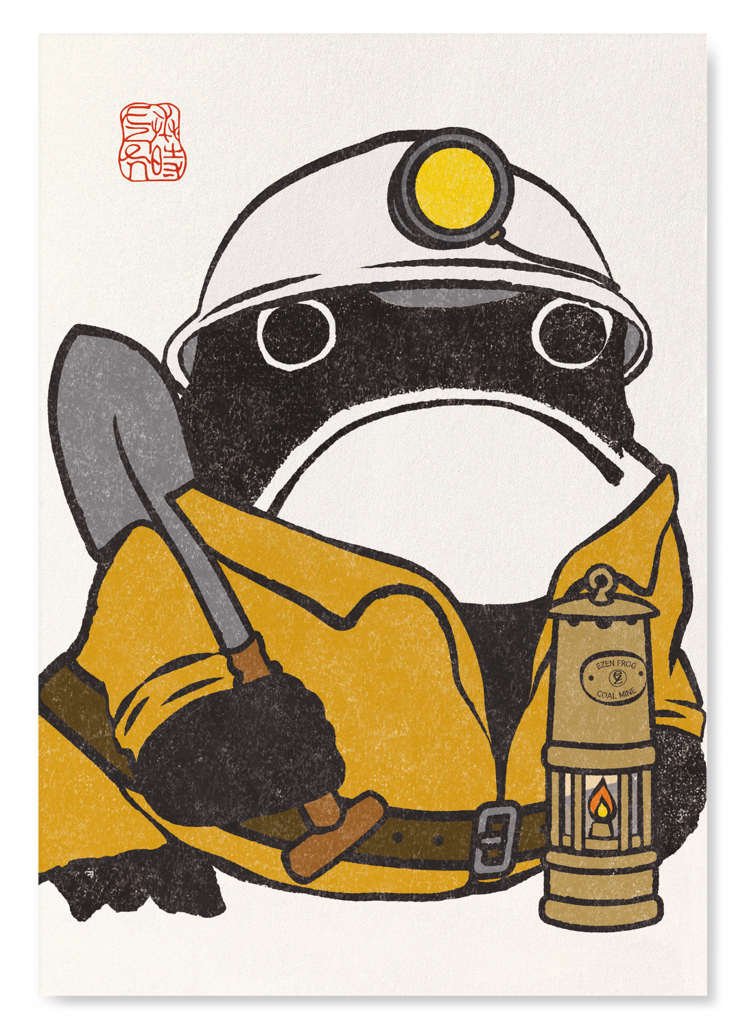 COAL MINER EZEN FROG: Art Print