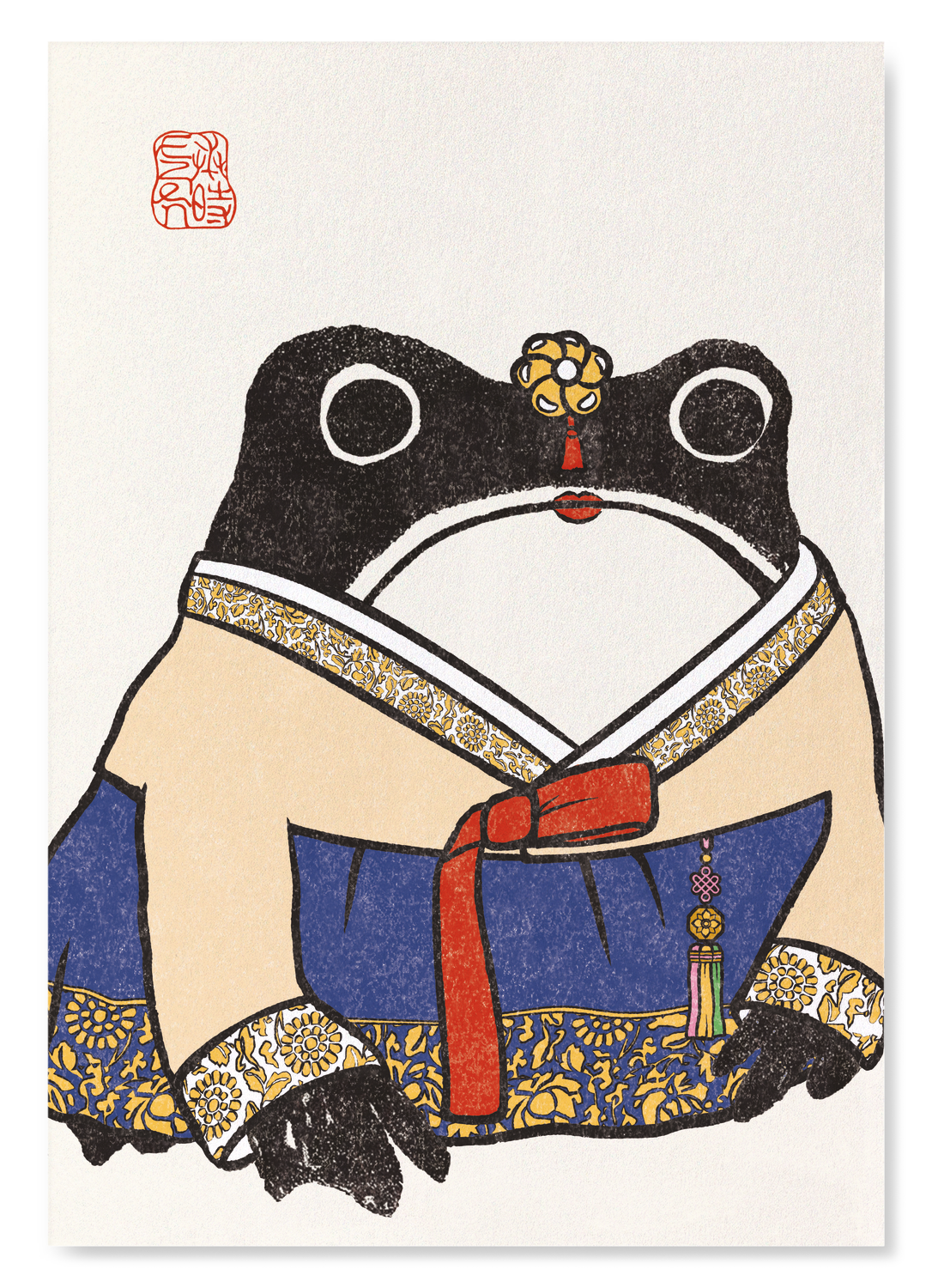 KOREAN HANBOK EZEN FROG: Art Print