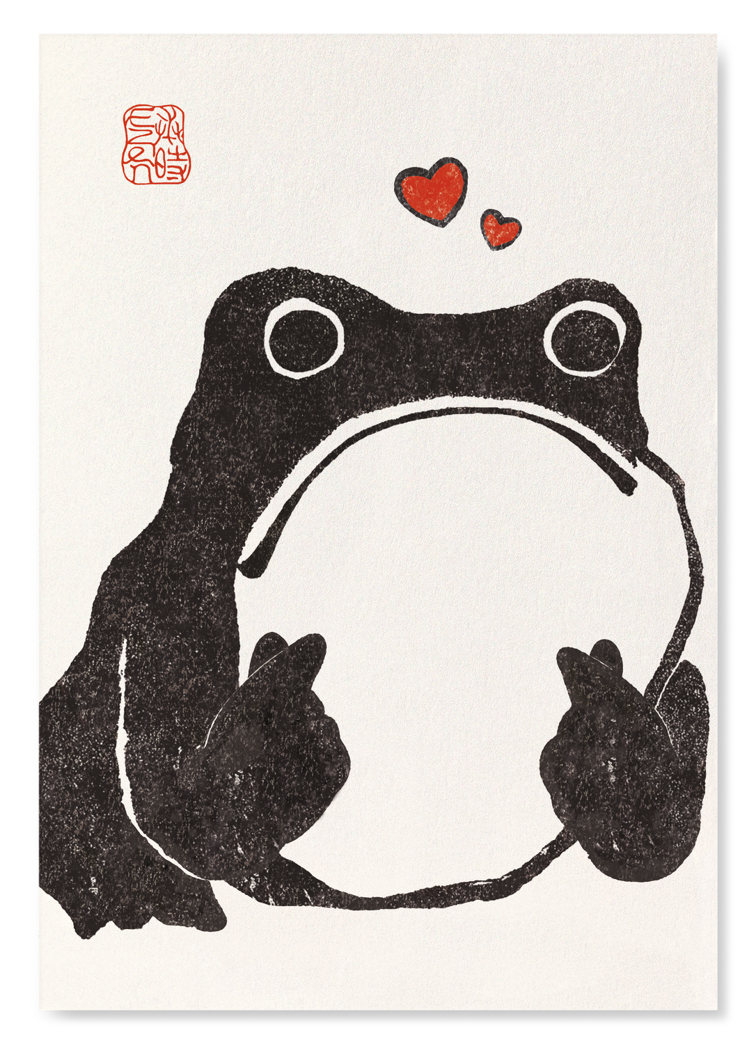 KOREAN FINGER HEART EZEN FROG: Art Print