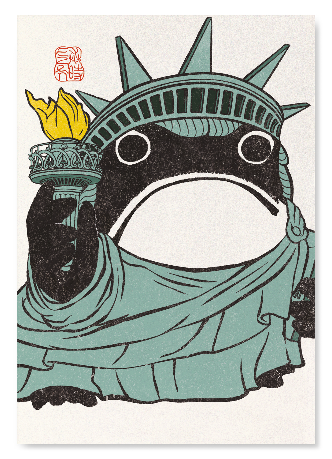 STATUE OF LIBERTY EZEN FROG: Art Print