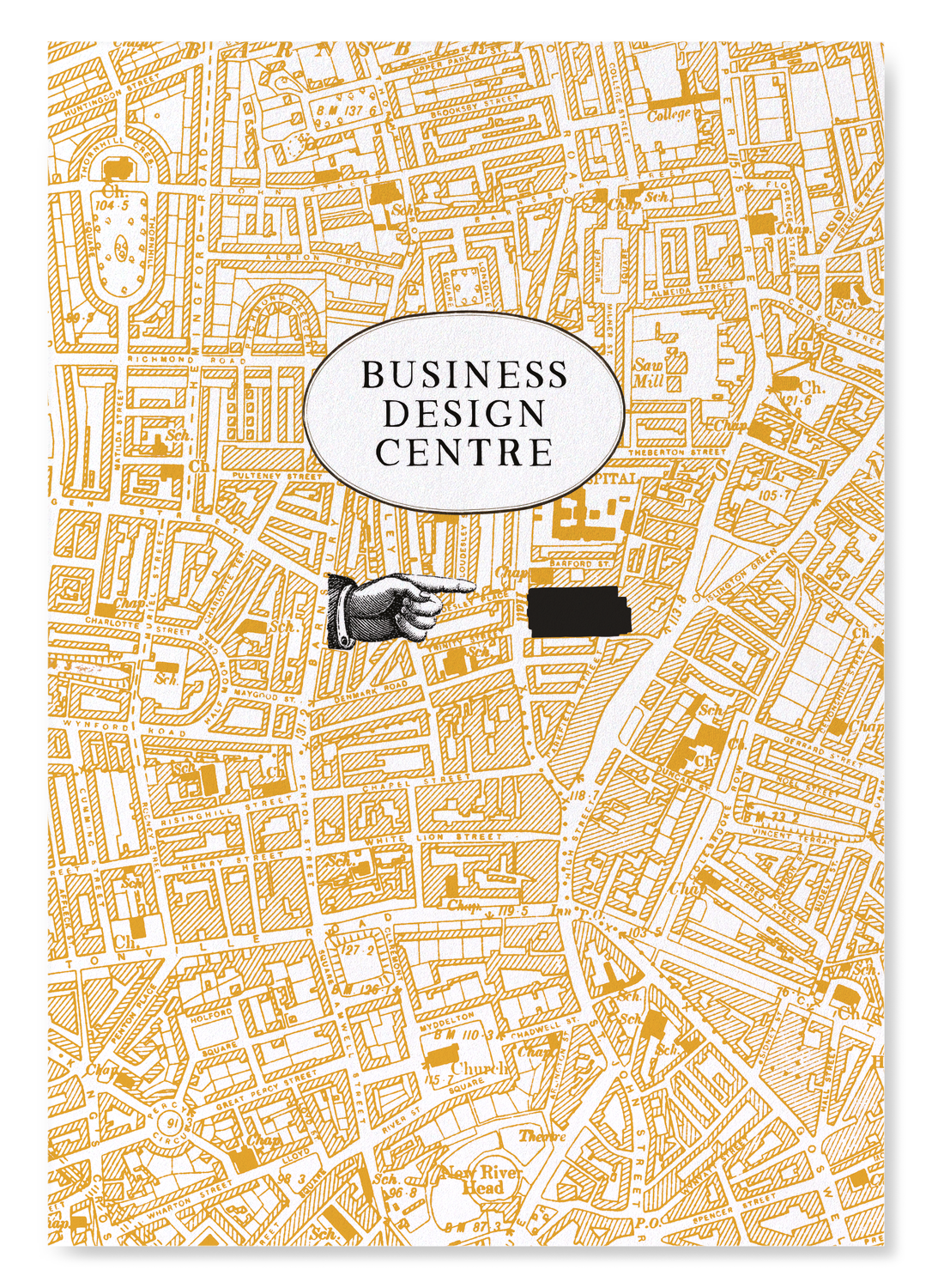 BUSINESS DESIGN CENTRE: Map Zoom Art Print