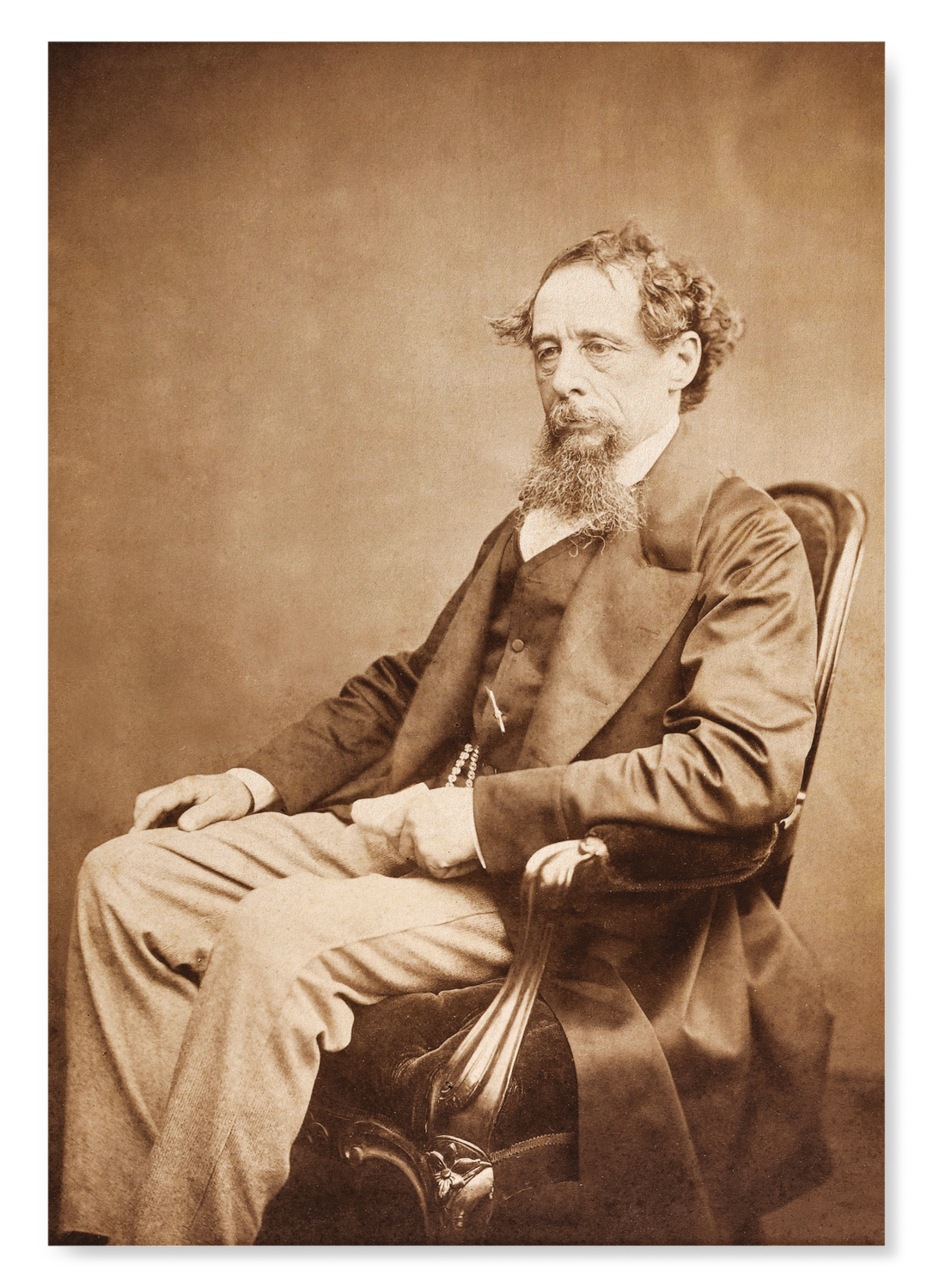 PORTRAIT OF CHARLES DICKENS (C. 1860): Photo Art Print