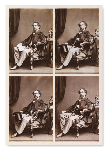 PHOTOGRAPHS OF CHARLES DICKENS - SET A (1858): Photo Art Print