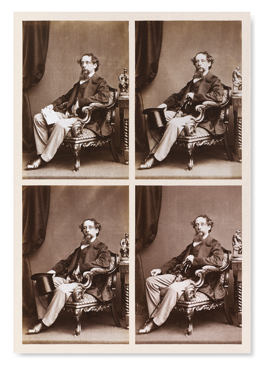 PHOTOGRAPHS OF CHARLES DICKENS - SET A (1858): Photo Art Print
