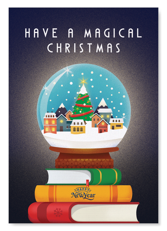 MAGICAL CHRISTMAS GLOBE: Modern deco Art Print