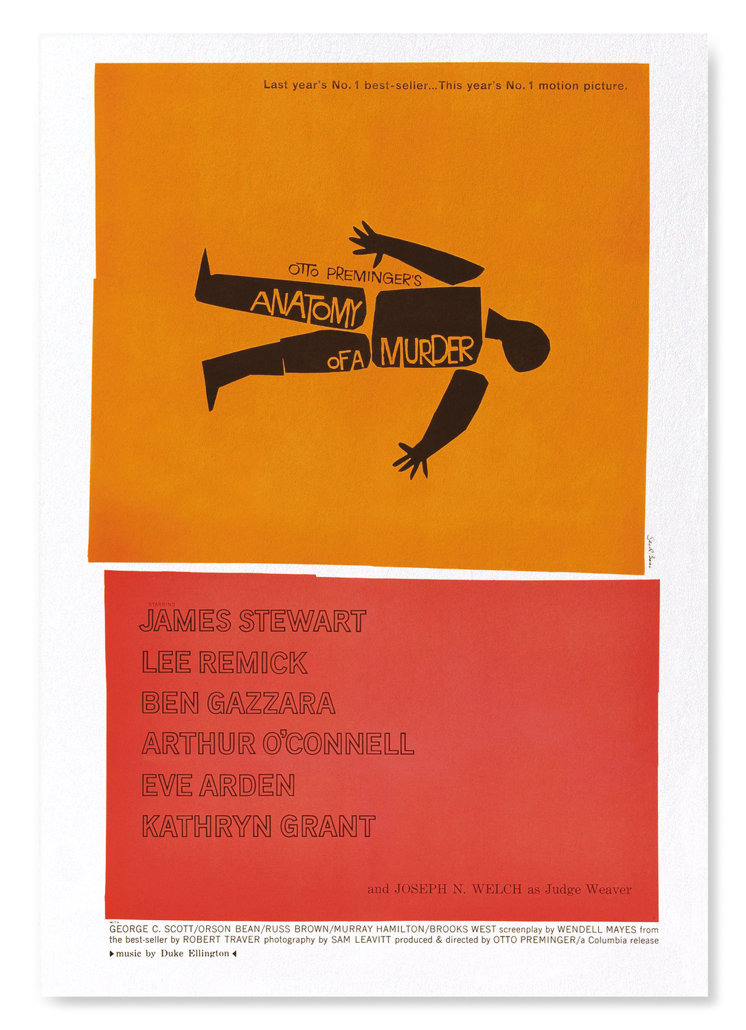 ANATOMY OF A MURDER (1959): Poster Art Print