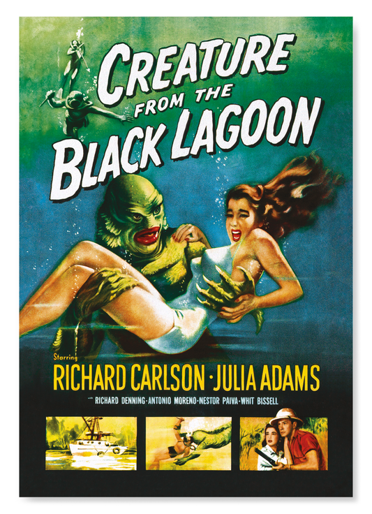 CREATURE FROM THE BLACK LAGOON (1954): Poster Art Print