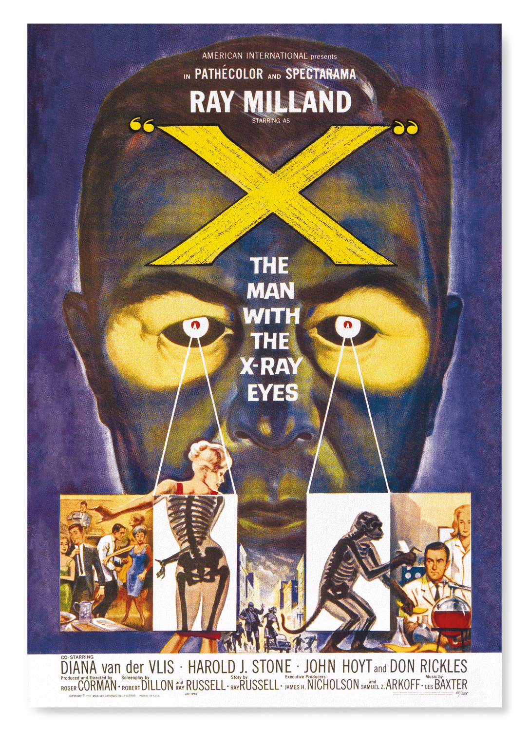 X, THE MAN WITH THE X-RAY EYES (1963): Poster Art Print