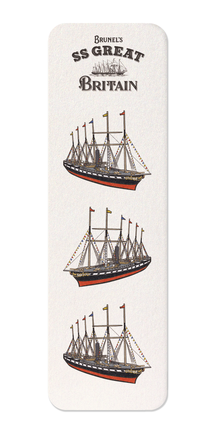 Ezen Designs - Illustration of SS Great Britain - Bookmark - Front