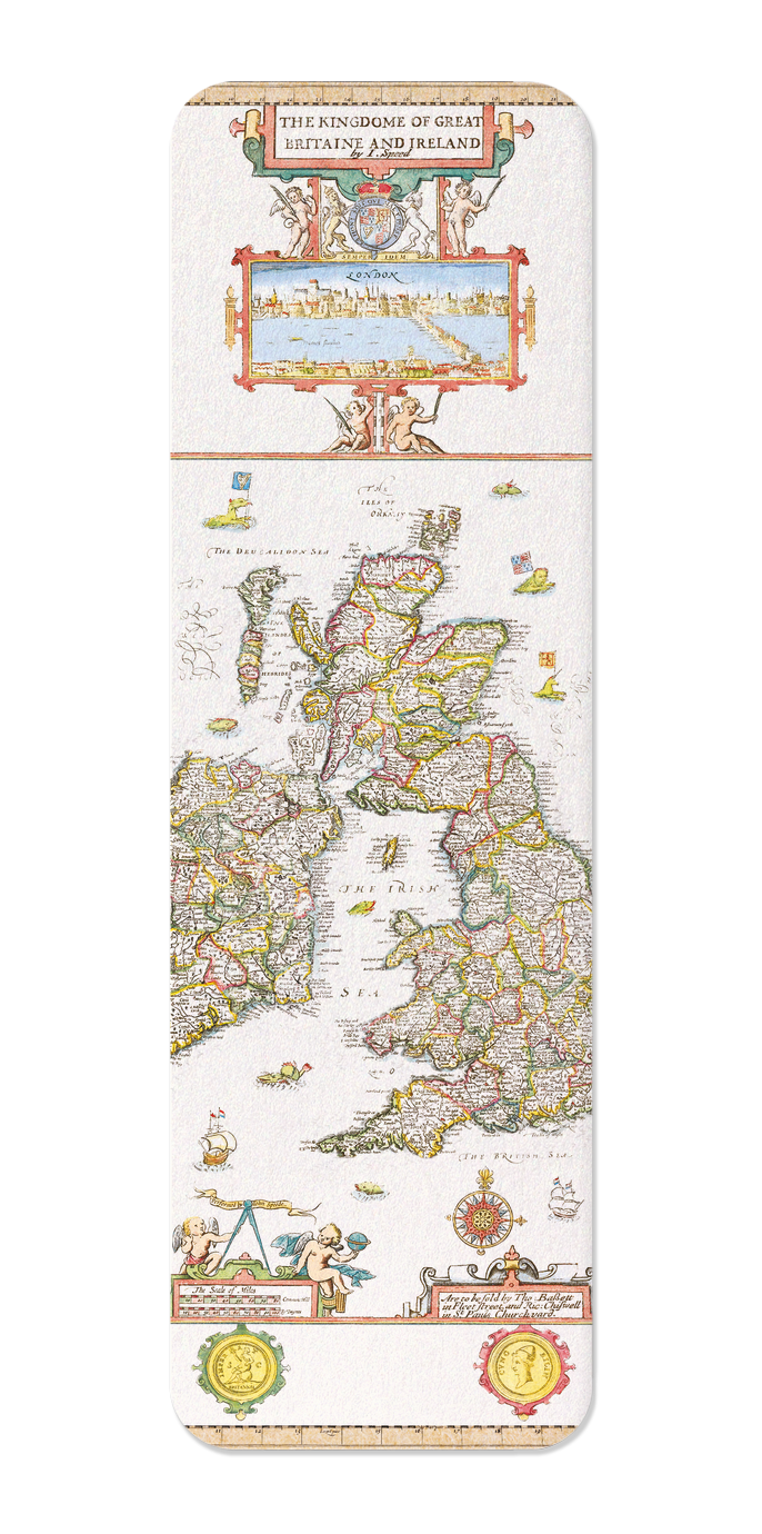 Ezen Designs - Great Britain and Ireland BY JOHN SPEED (C.1611) - Bookmark - Front