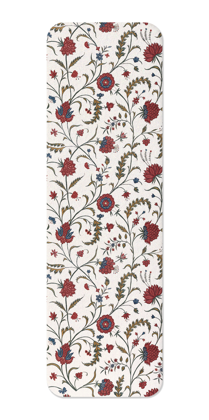 Ezen Designs - Red floral embroidery (18th C.) - Bookmark - Front